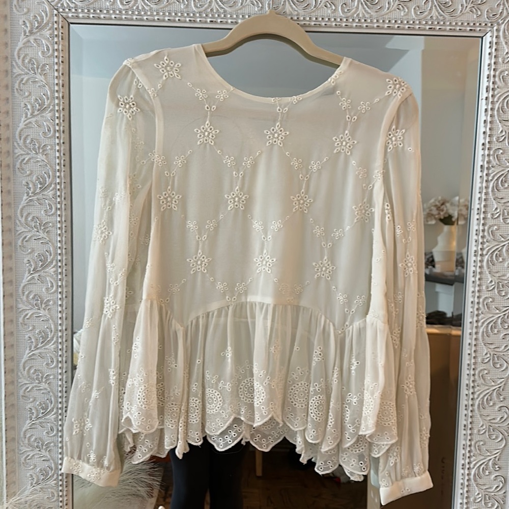 Zara lace peplum top